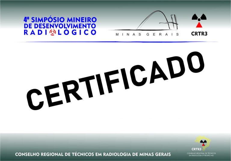 CERTIFICAÇÃO 4º SIMPÓSIO MINEIRO DE DESENVOLVIMENTO RADIOLÓGICO – POÇOS DE CALDAS