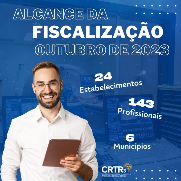 A Equipe de Fiscalização do CRTR-MG 3a Região no mês de outubro de 2023 alcançou