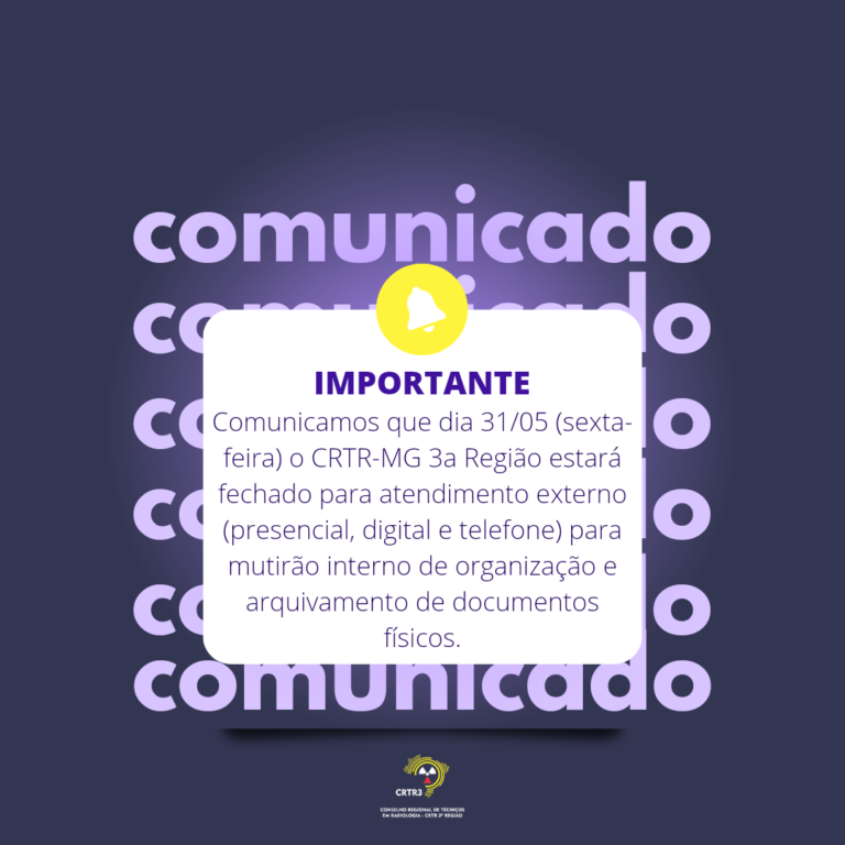 Comunicamos que dia 31/05 (sexta-feira)