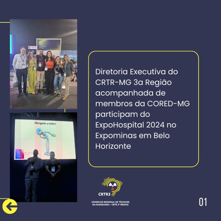 Diretoria Executiva do CRTR-MG 3a Região acompanhada de membros da CORED-MG participam do ExpoHospital 2024 no Expominas em Belo Horizonte