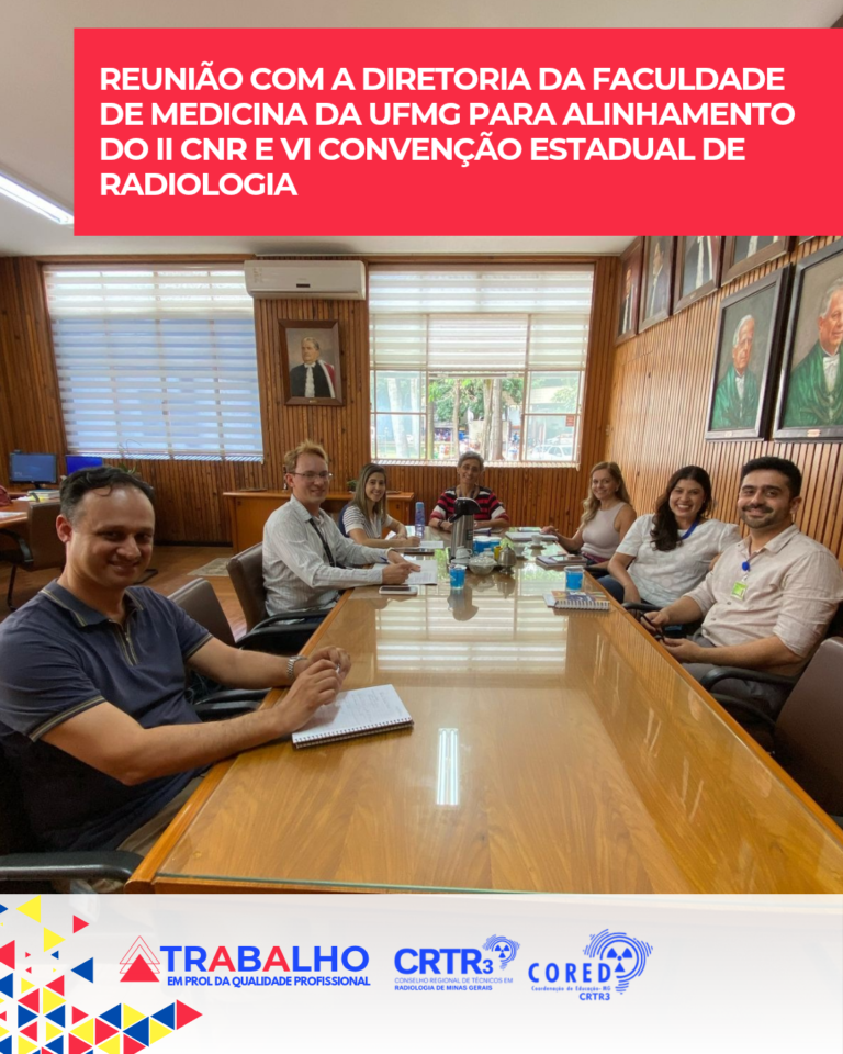 Reunião entre o Diretor-secretário Rodrigo Gadelha, a Coordenadora da Cored-MG Luciana Batista e a Diretoria da Faculdade de Medicina da UFMG