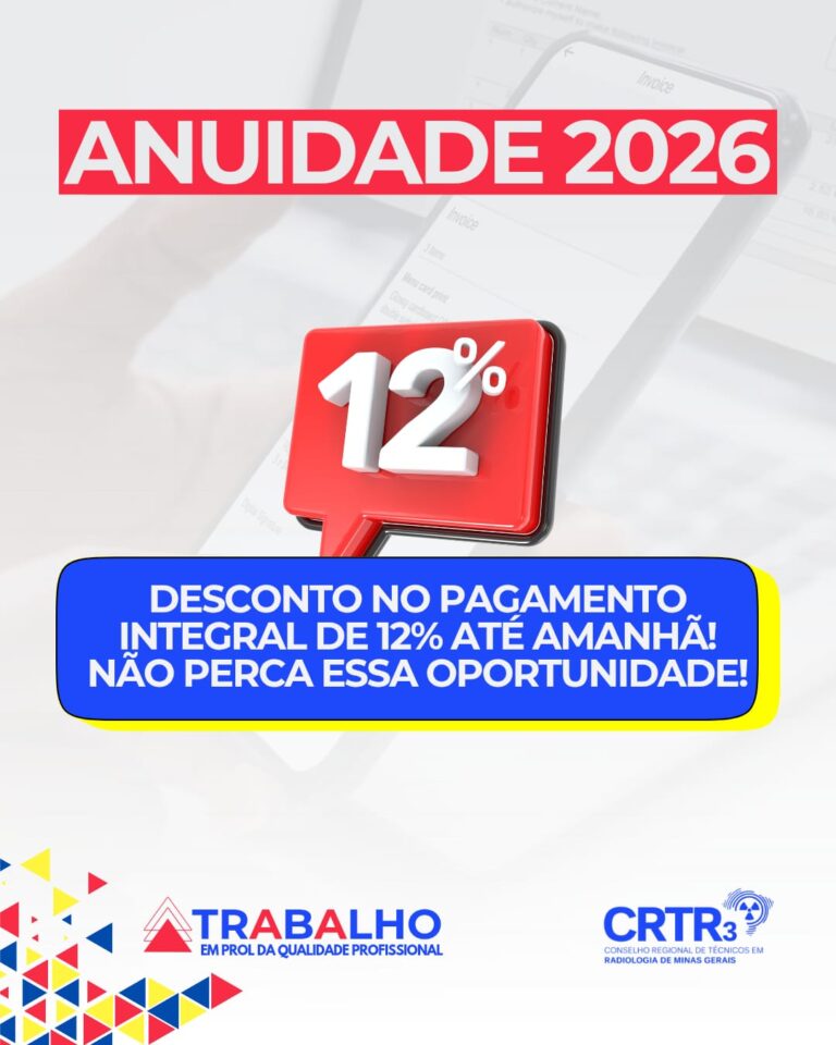 Desconto no pagamento integral de 12% até amanhã!
